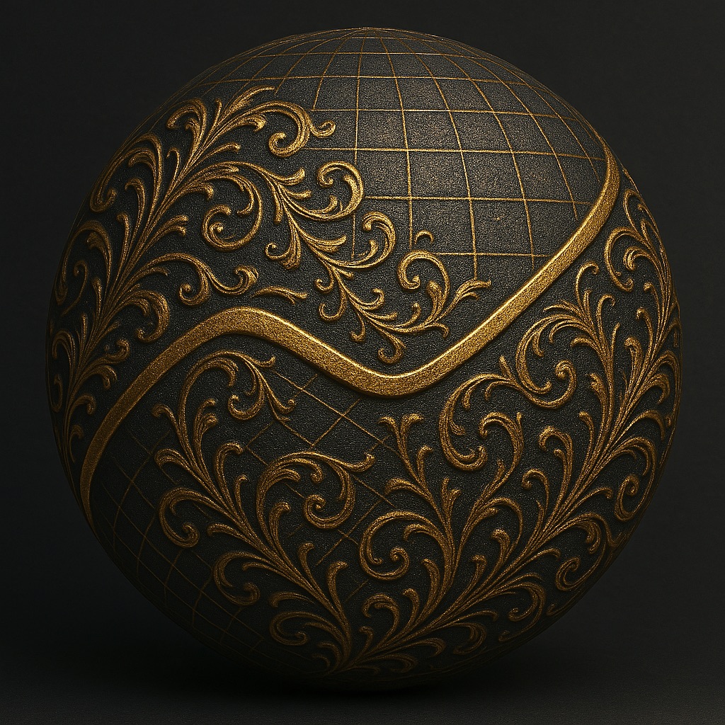 Ornate Gold Engraving